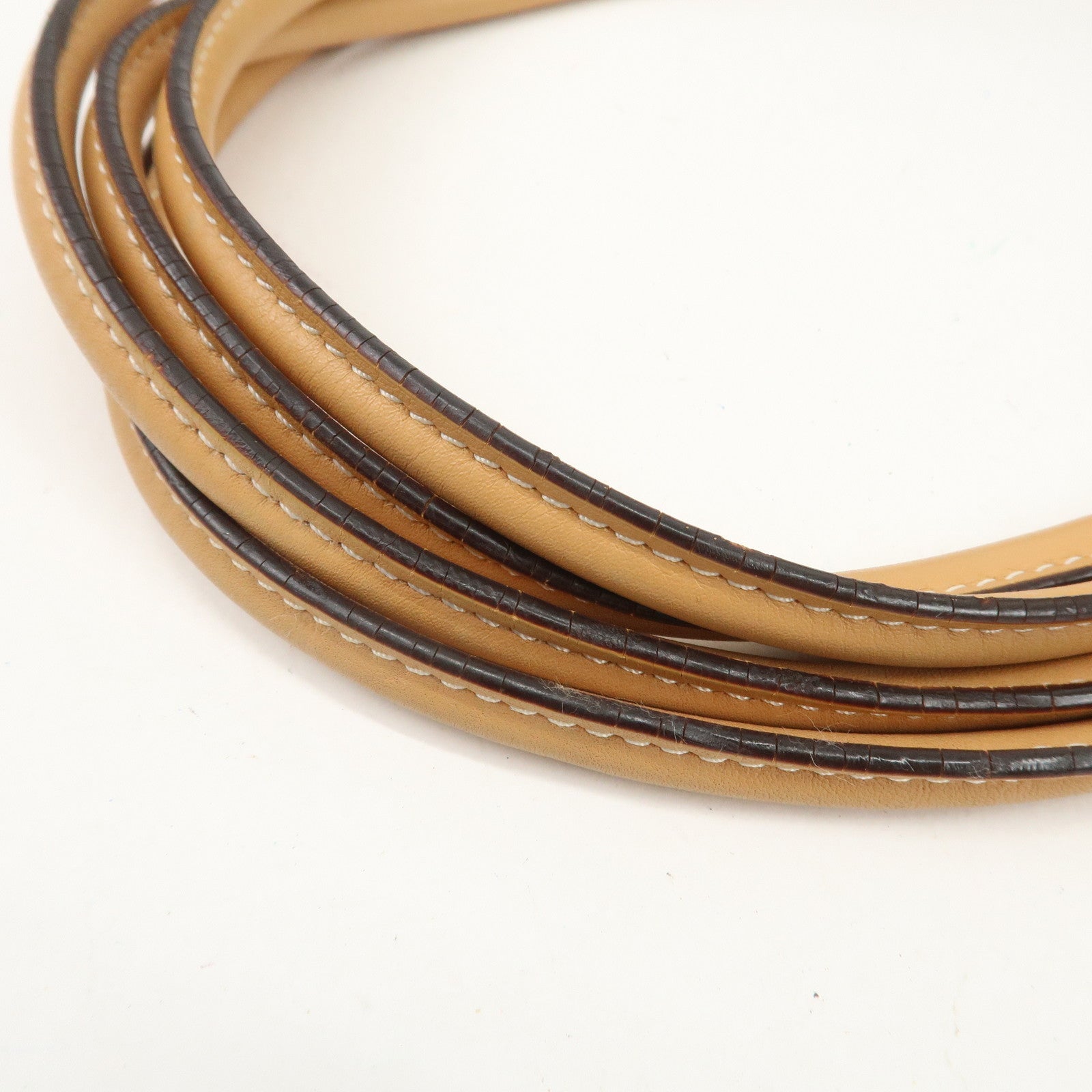 LOEWE Anagram Leather Shopper Tote Bag Hand Bag Light Brown