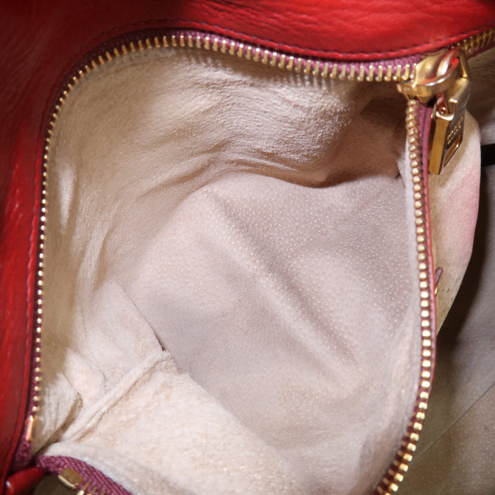 PRADA Cervo Shine Leather Bowler Bag 2Way Tote Bag Red BL0688