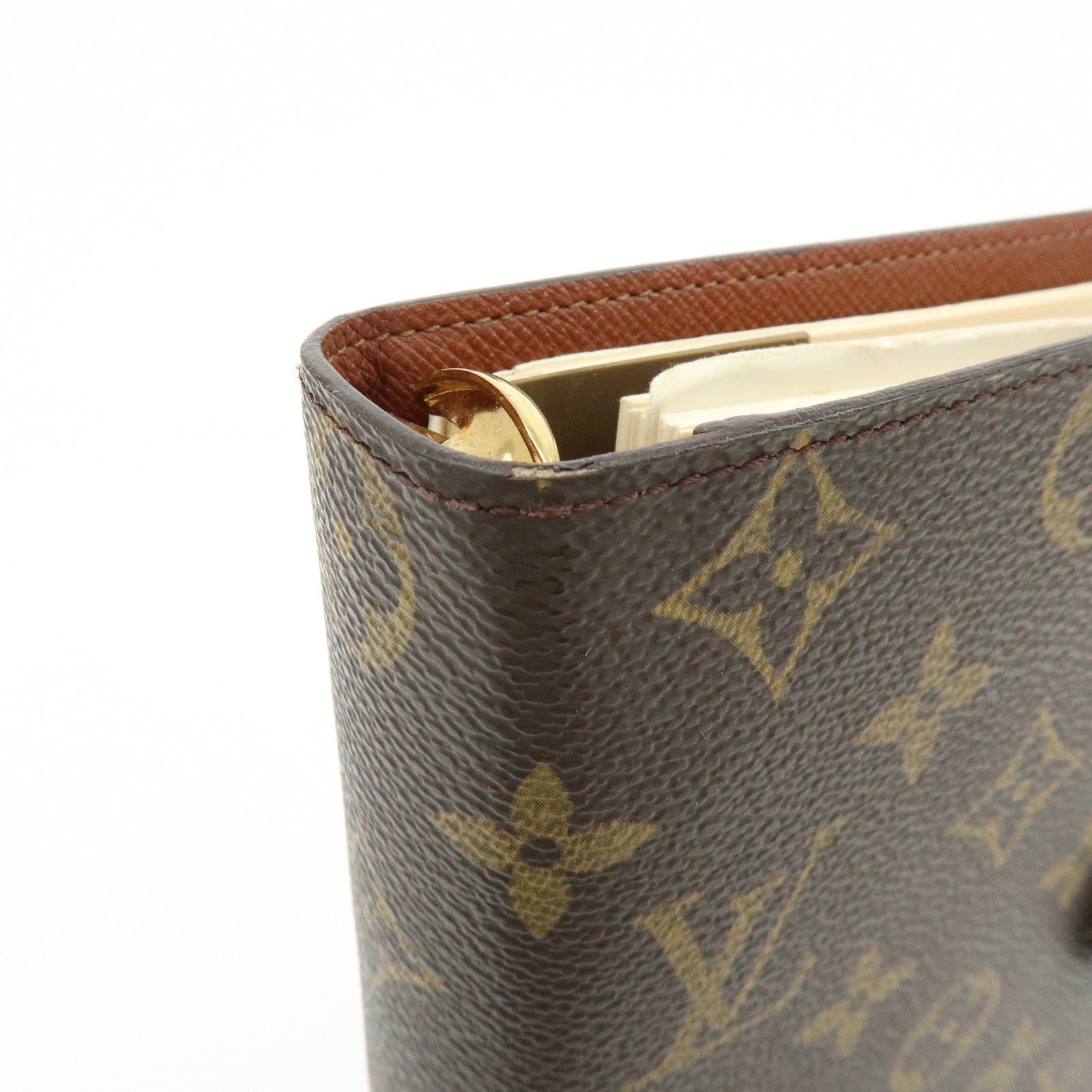 Louis Vuitton Monogram Agenda MM Planner Cover Brown R20004
