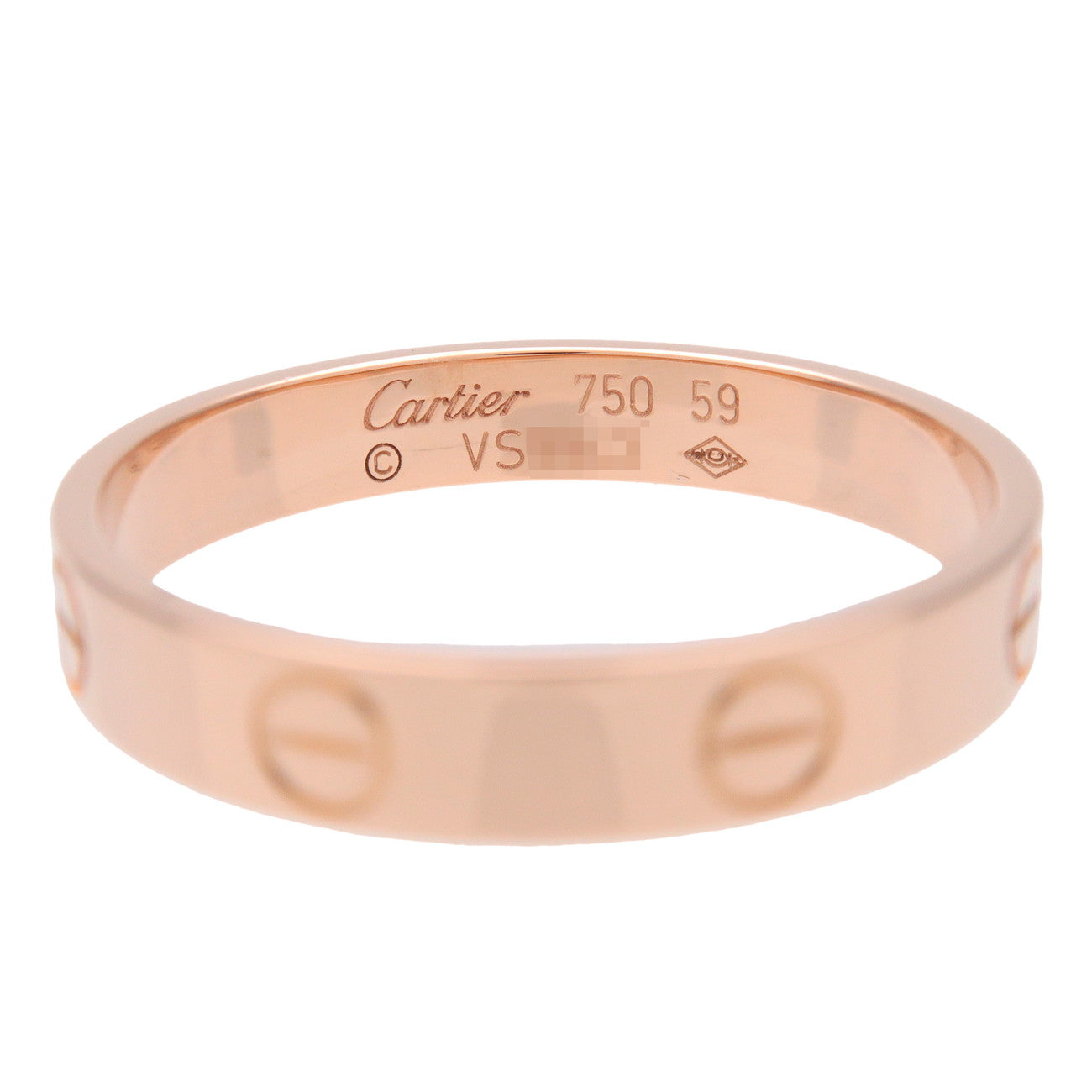 Cartier Mini Love Ring K18 750PG Rose Gold #59 US9 EU59.5 HK19.5