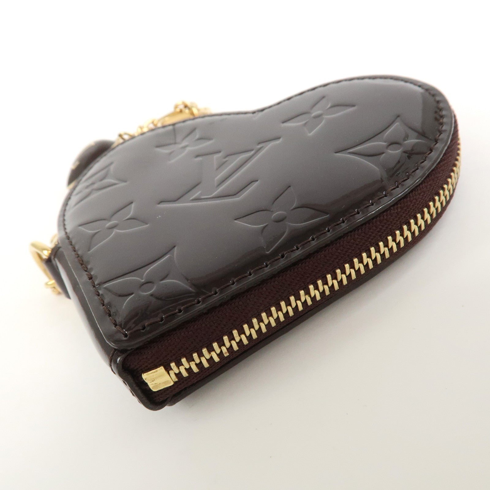 Louis Vuitton Monogram Vernis Porte Monnaie Coeur Amarante M93561