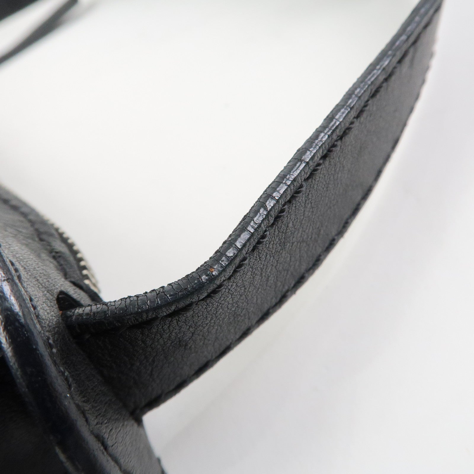 CHANEL COCO Mark Tweed Leather Shoulder Bag Black Multicolor