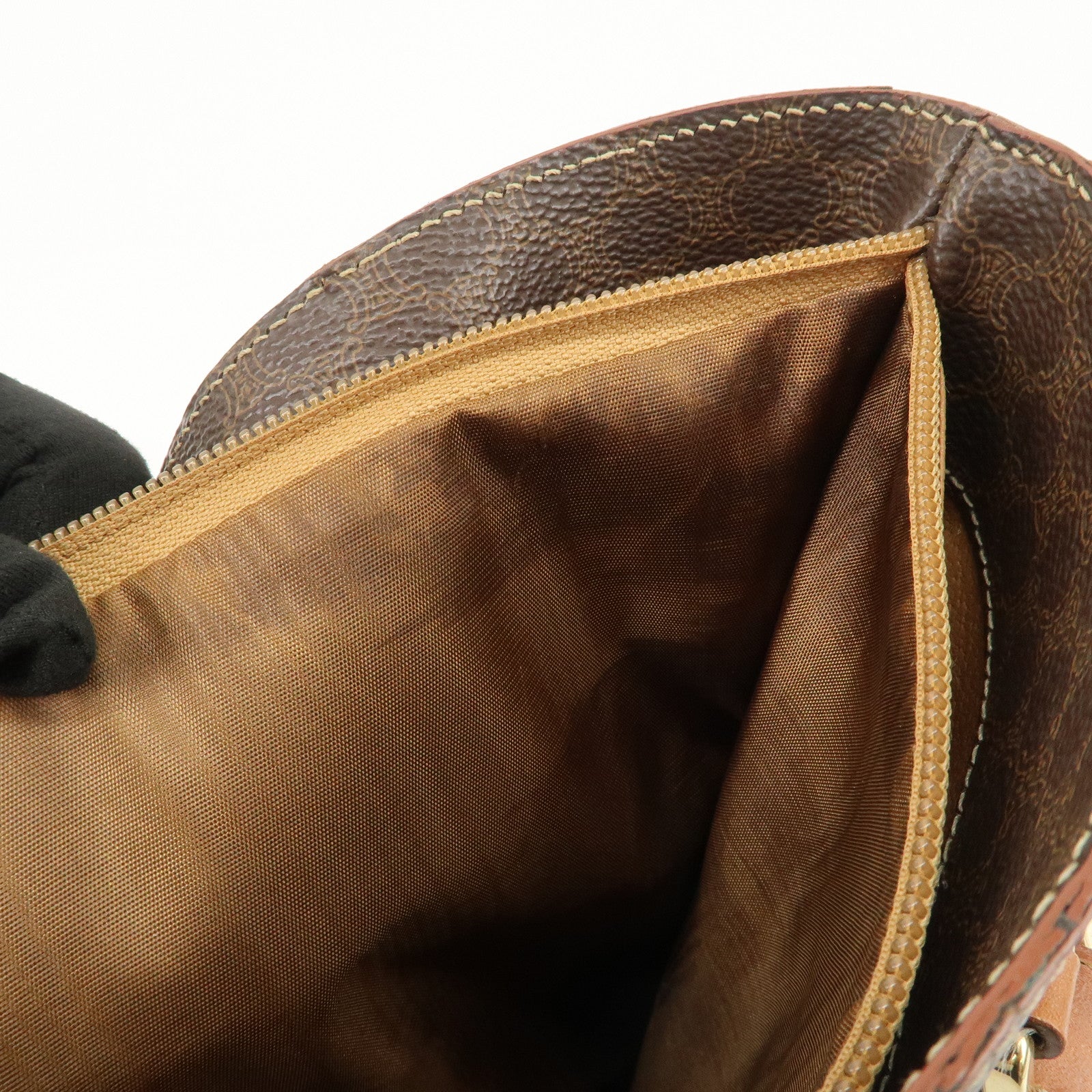 CELINE Macadam PVC Leather Tote Bag Shoulder Bag Brown