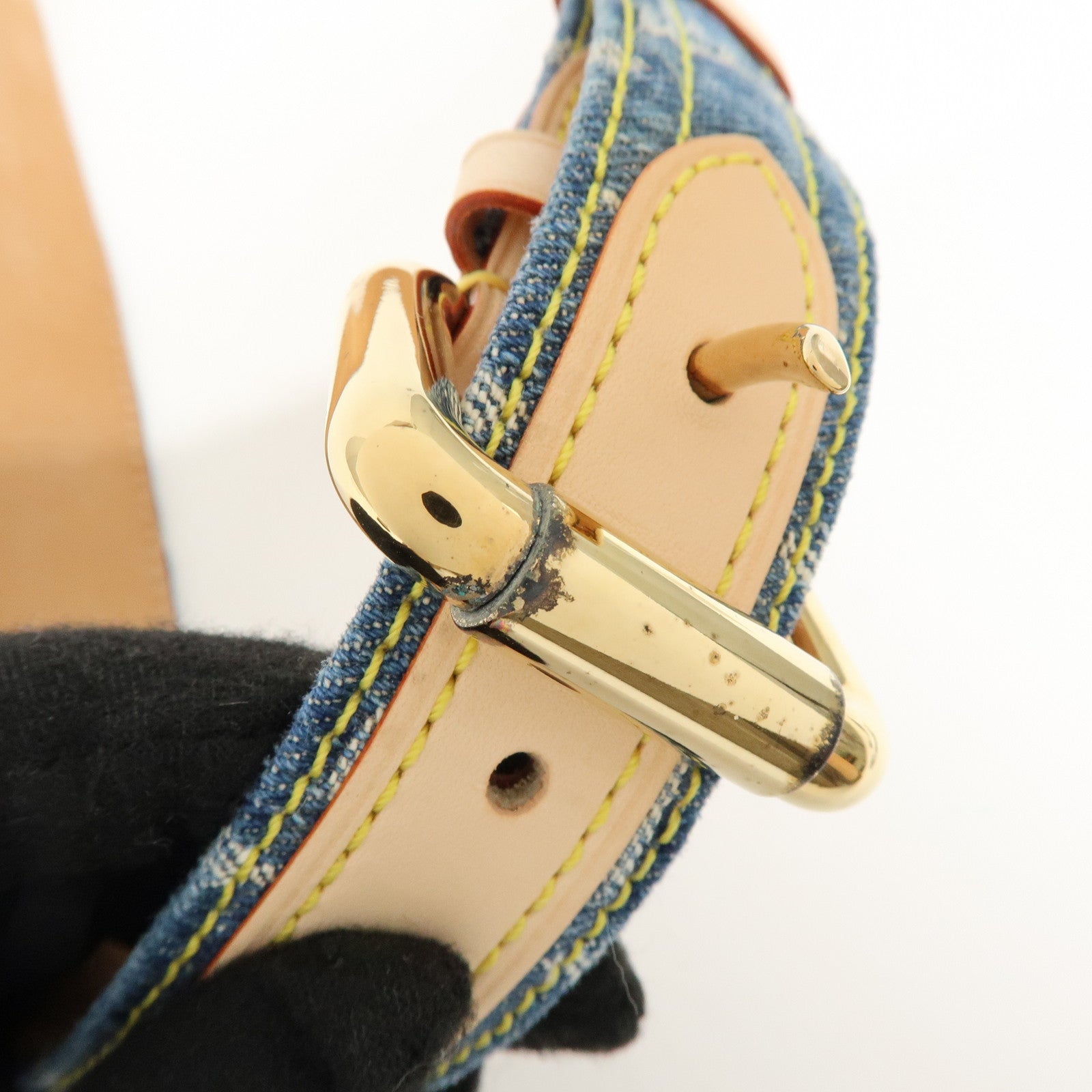Louis Vuitton Monogram Denim Ceinture Belt 90/36 Blue M6921U
