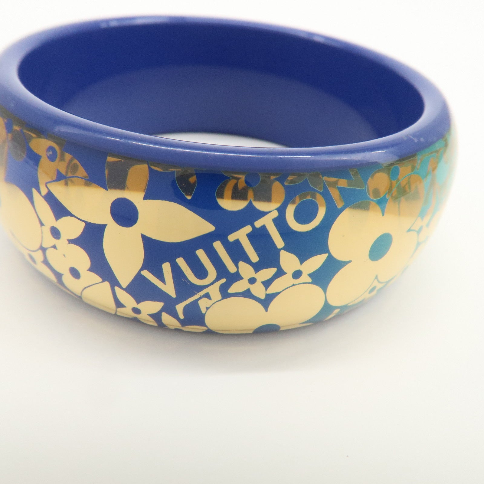 Louis Vuitton Tropical Cocktail GM Resin Bracelet Blue Gold