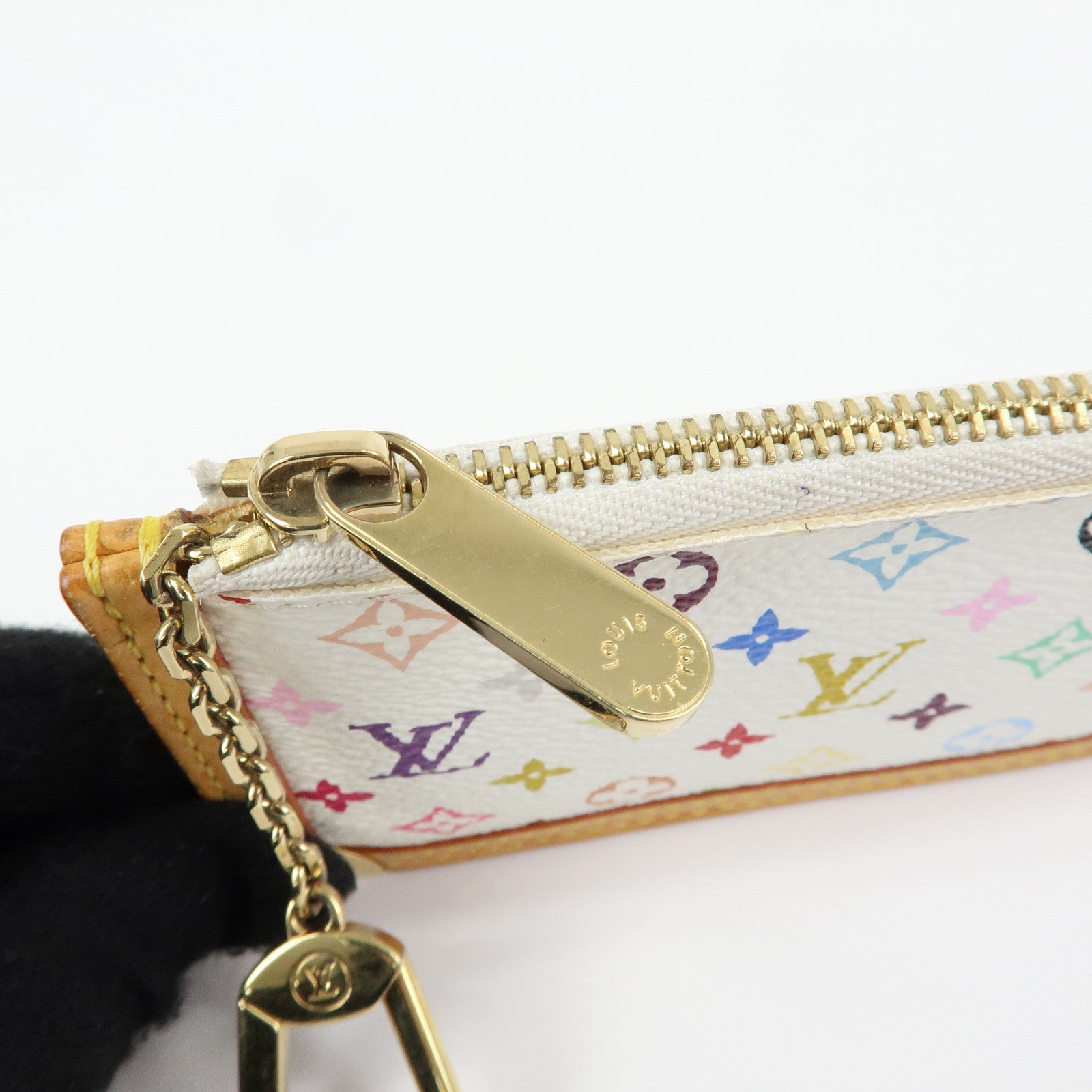 Louis Vuitton Monogram Multicolor Pochette Cles Blanc M92655