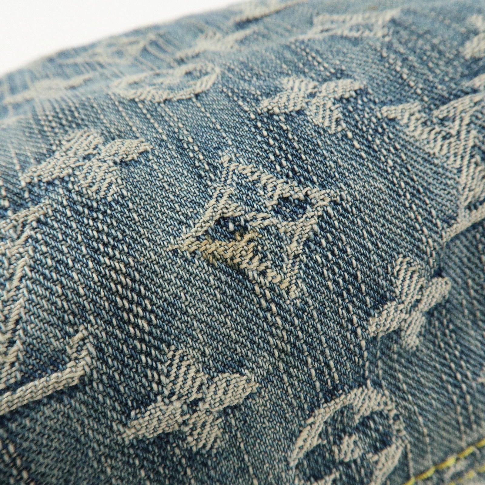 Louis Vuitton Monogram Denim Baggy PM 2Way Shoulder Bag Blue M95049 Used