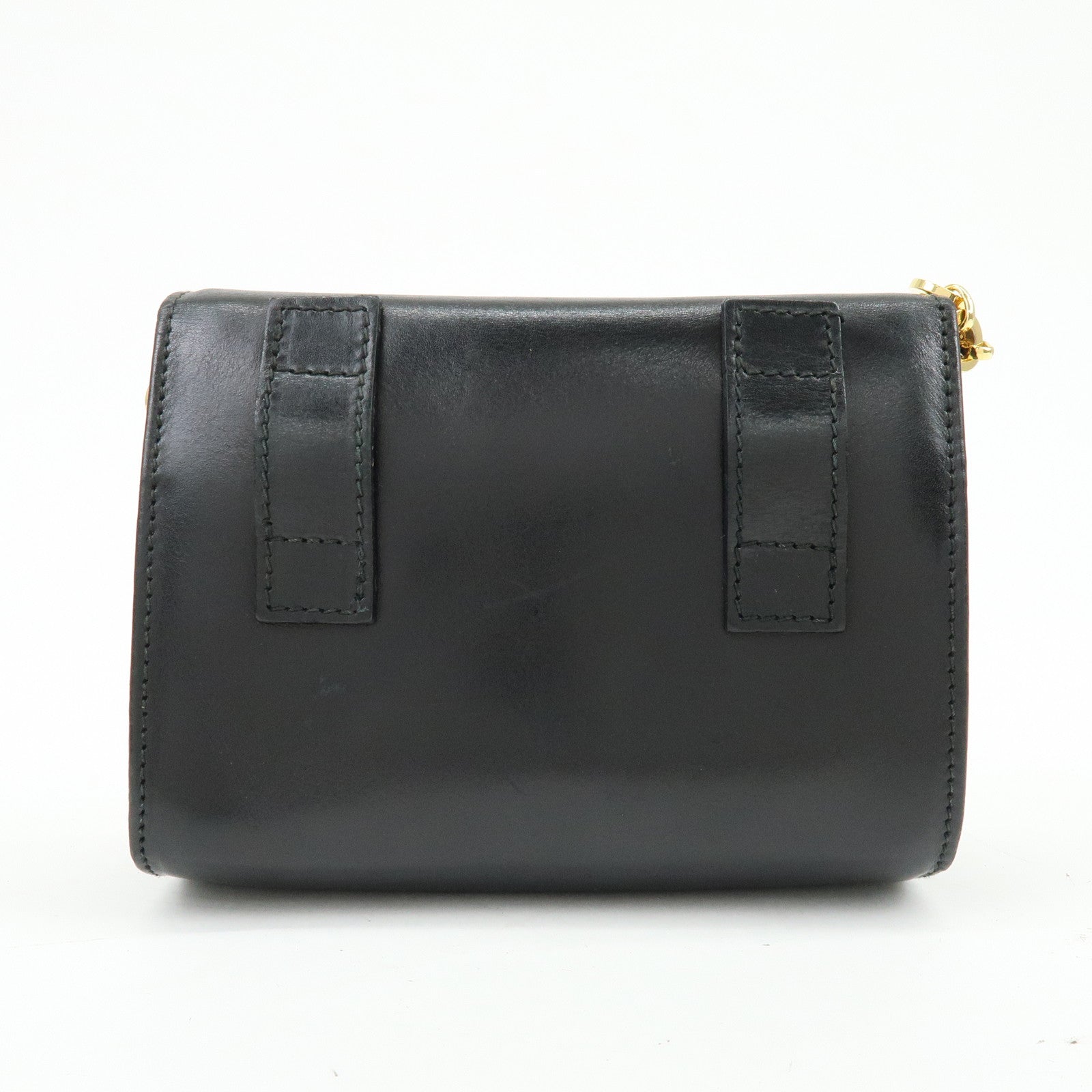 Ferragamo Vara Ribbon Leather 3 Way Bag Shoulder Clutch Bag Black