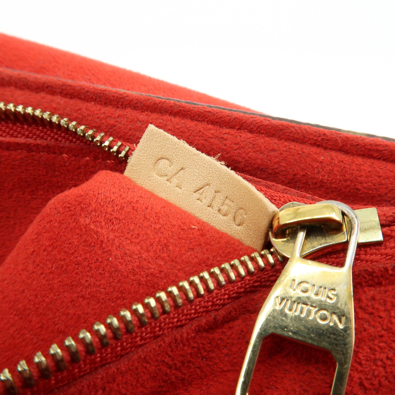 Louis Vuitton Monogram Pallas Chain Hand Bag Brown Red M41201