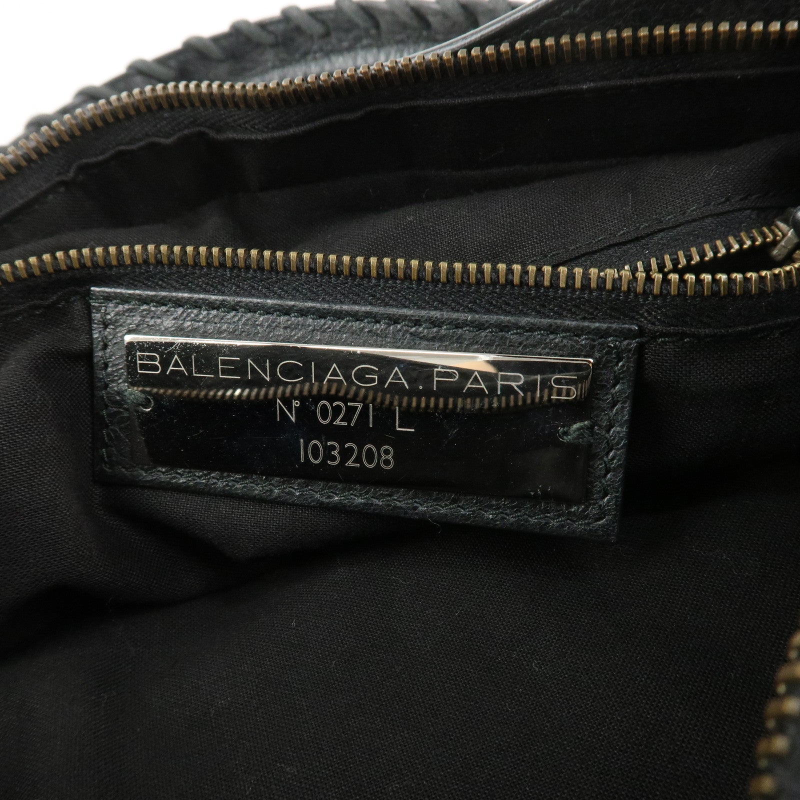 BALENCIAGA The First Leather 2Way Bag Shoulder Bag Black 103208