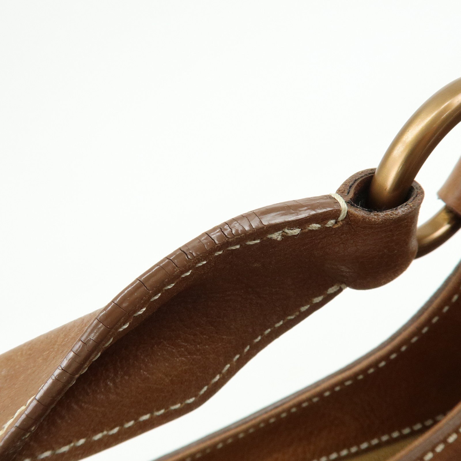 Cartier Marcello de Cartier Leather Hand Bag Tote Bag Brown
