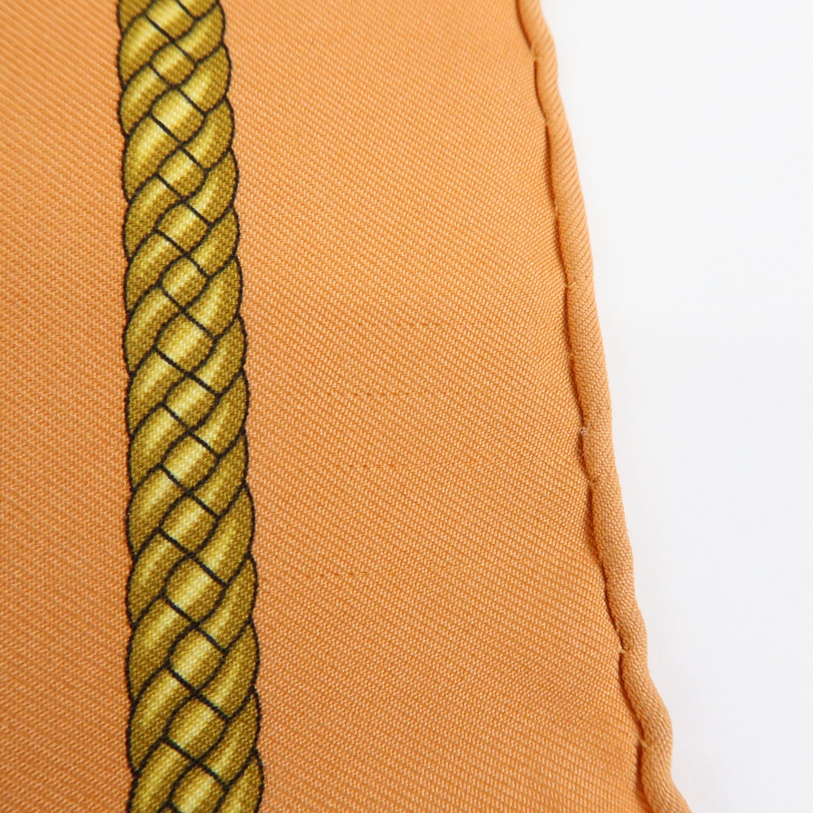 HERMES Carre 45 Silk 100% Scarf LES TAMBOURS Drum Print Orange Gold