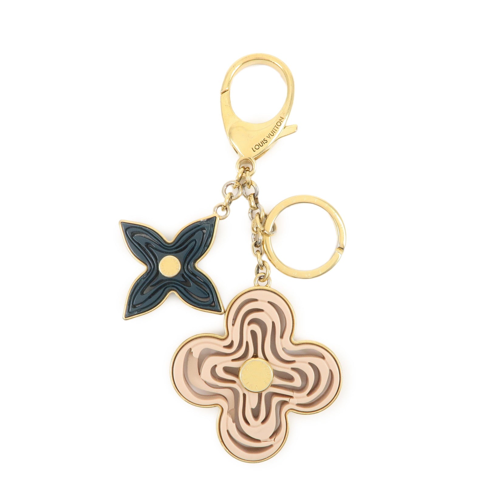 Louis Vuitton Bijou Sac Knife Metal Plastic Bag Charm Gold Ｍ66143