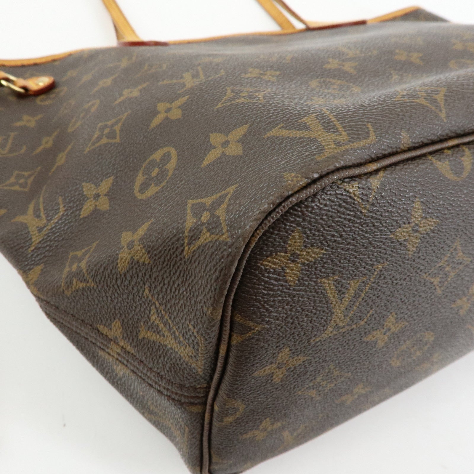 Louis Vuitton Monogram Neverfull MM Tote Shoulder Bag Brown M40156