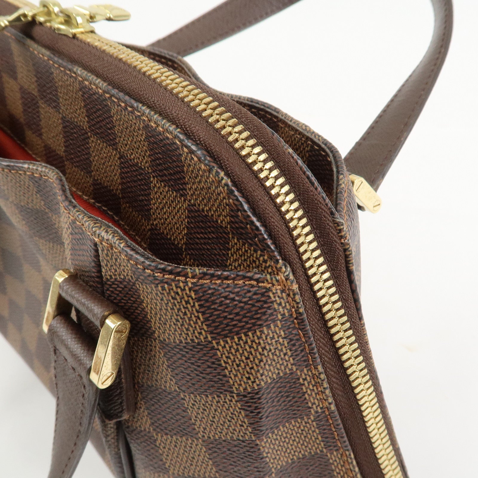 Louis Vuitton Damier Canvas Belem PM Hand Bag Brown N51173