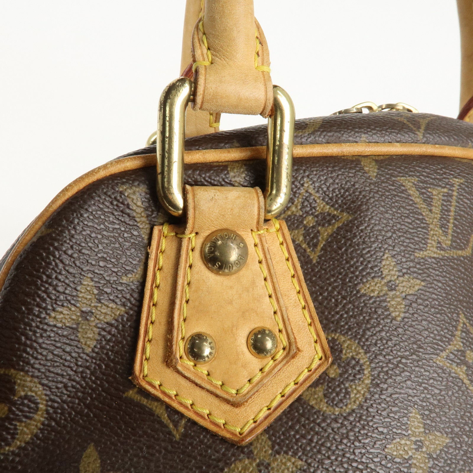 Louis Vuitton Monogram Manhattan PM Hand Bag Brown M40026