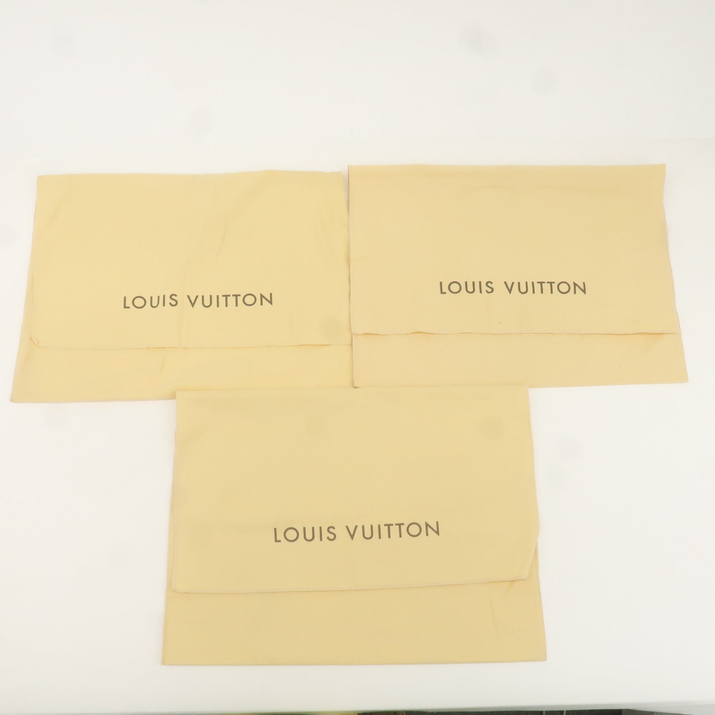 Louis Vuitton Set of 10 Dust Bag Storage Bag Flap Beige