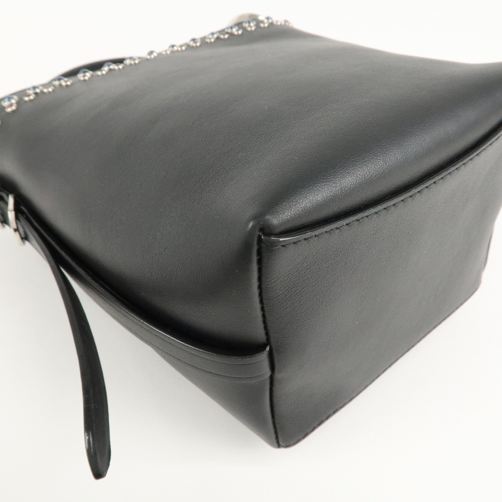 JIMMY CHOO Leather Hand Bag Black