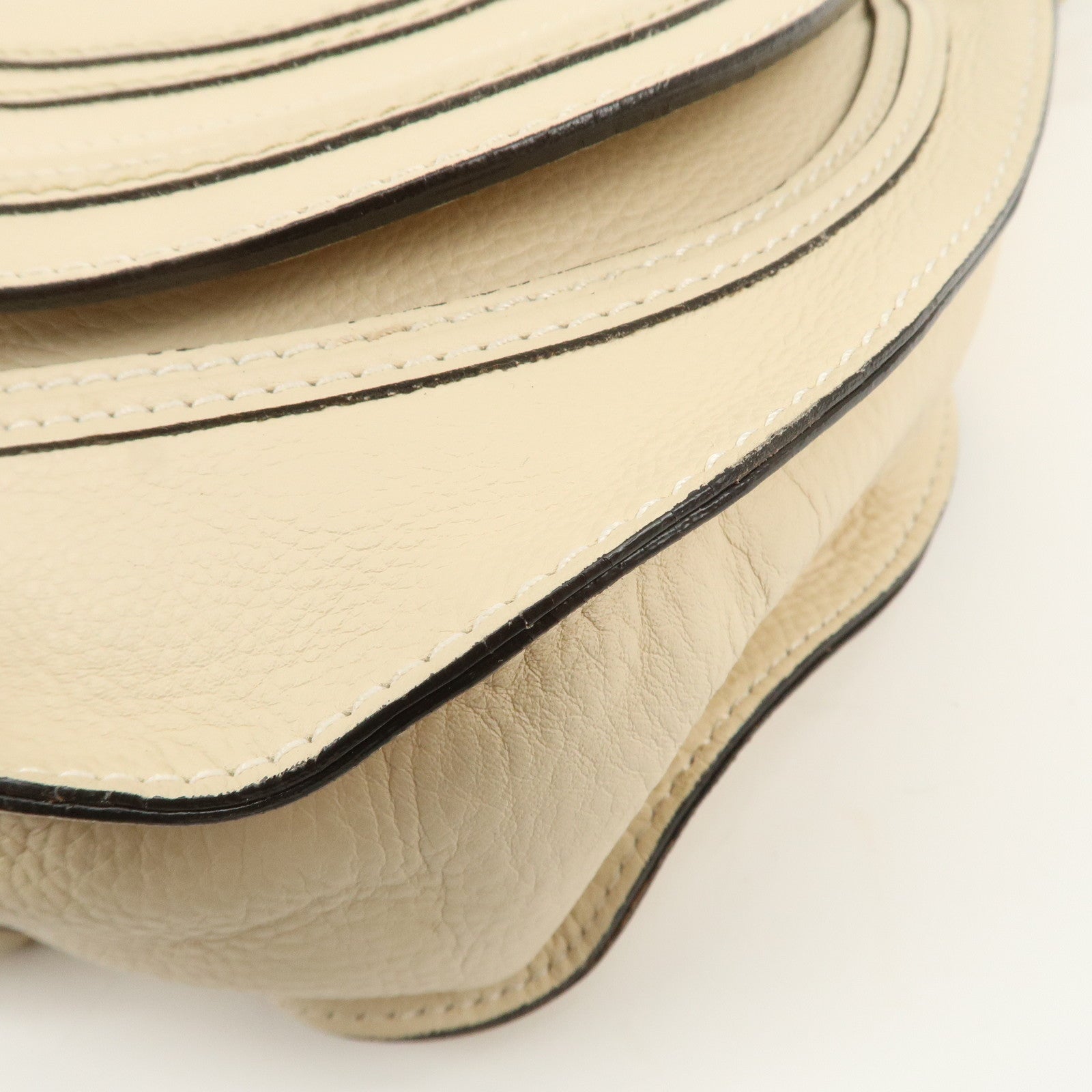 Chloe leather Marcy one-shoulder bag Beige 021156-27 Used