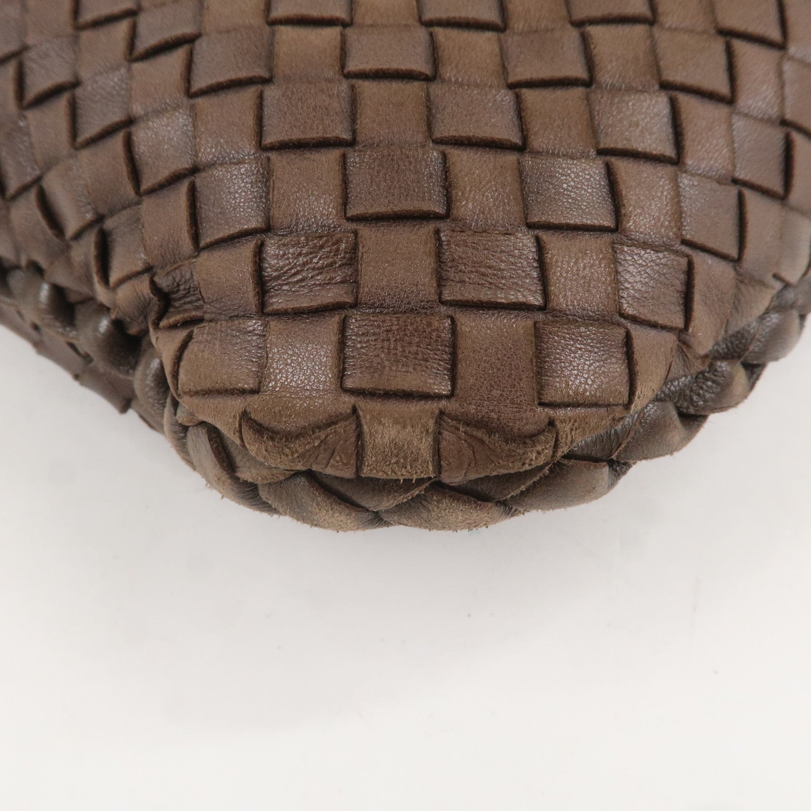 BOTTEGA VENETA Hobo Intrecciato Leather Shoulder Bag Brown 115653