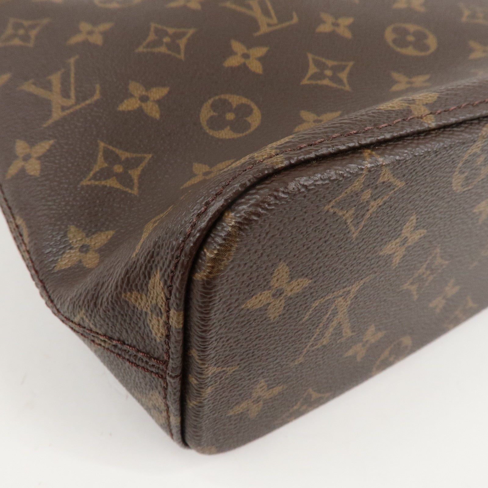 Louis Vuitton Monogram Luco Tote Bag Hand Bag Brown M51155 Used