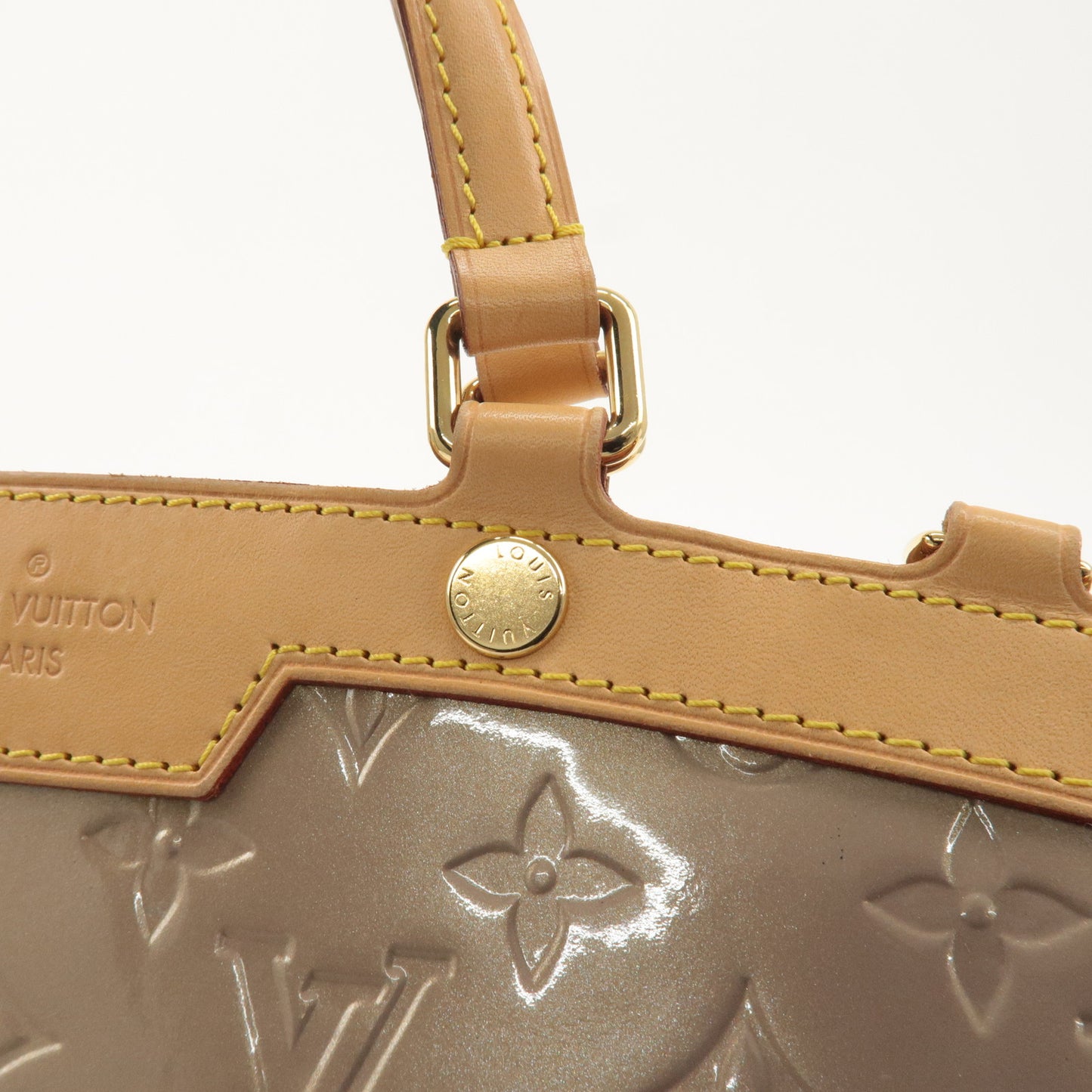 Louis Vuitton Monogram Vernis Blair MM Hand Bag Beige M91755