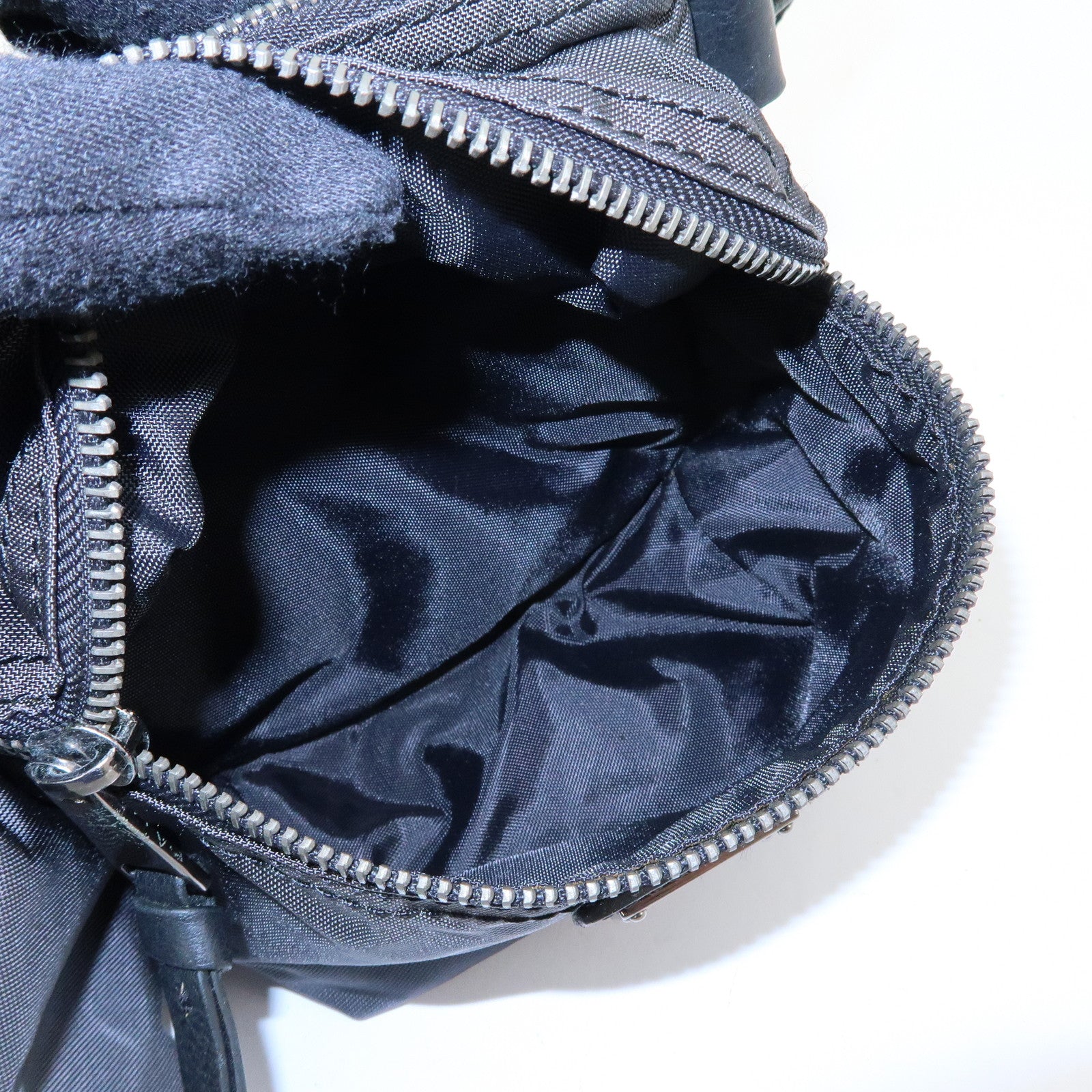 Dolce & Gabbana Nylon Leather Waist Bag Body Bag Black