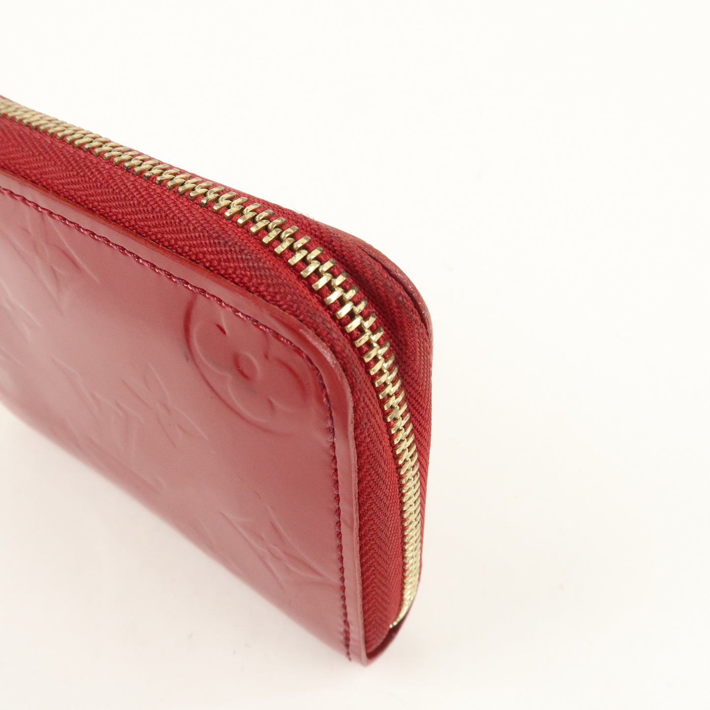 Louis Vuitton Monogram Vernis Zippy Coin Purse Case M93608 Red