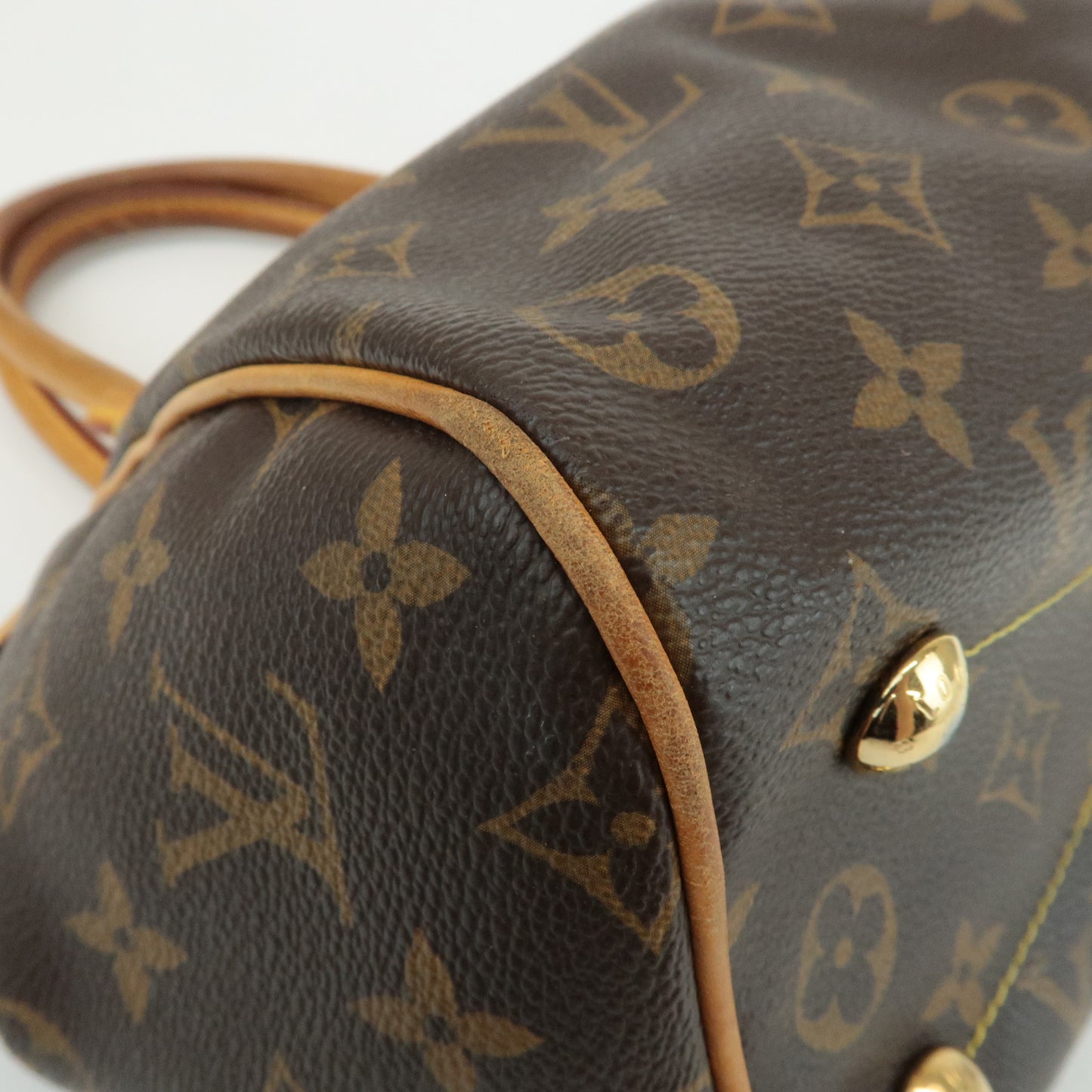 Louis Vuitton Monogram Tivoli PM Hand Bag Brown M40143