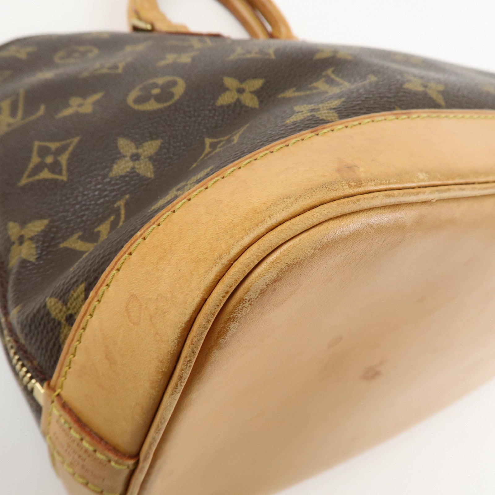 Louis Vuitton Monogram Alma Hand Bag Brown M51130 Used