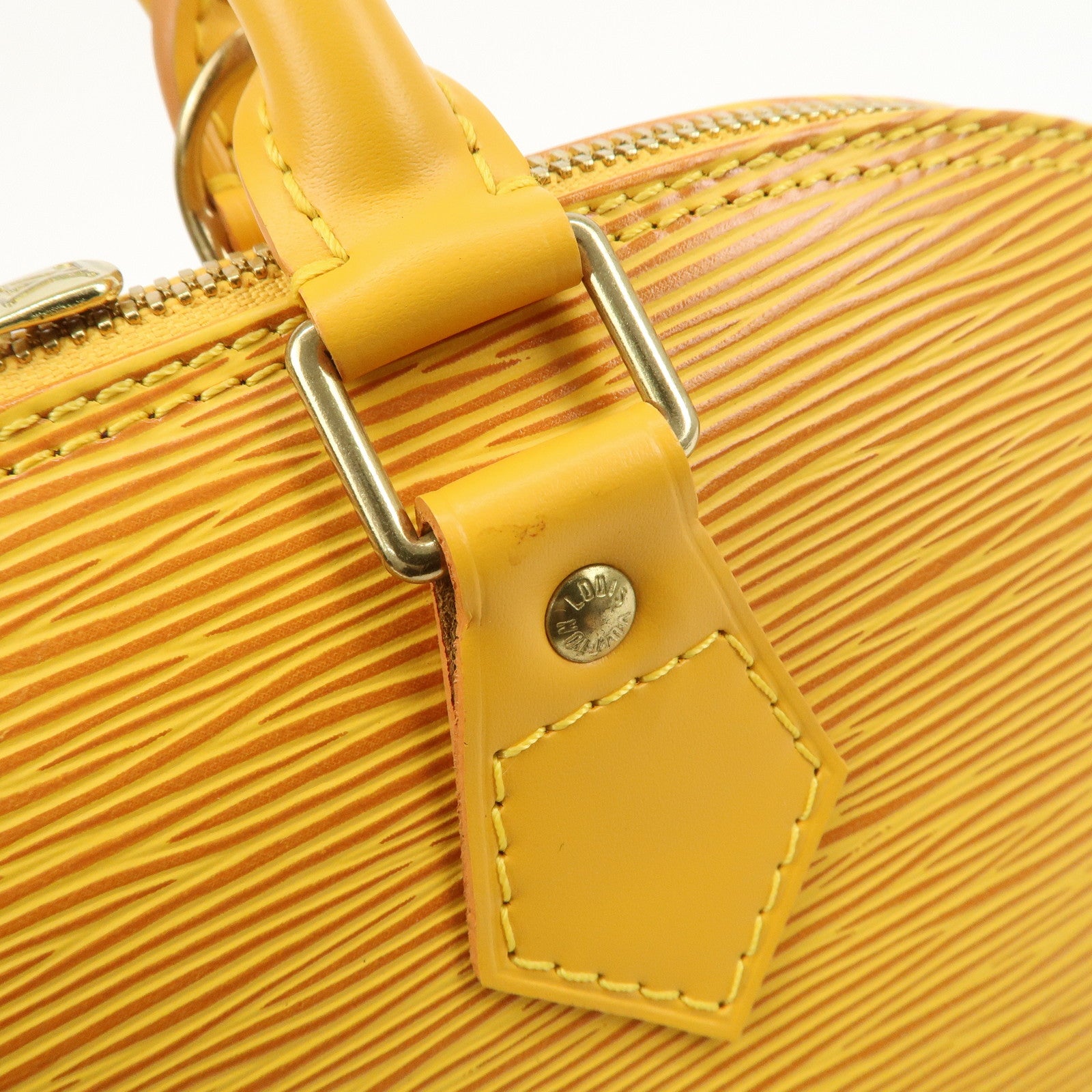 Louis Vuitton Epi Alma PM Hand Bag Tassili Yellow M52149