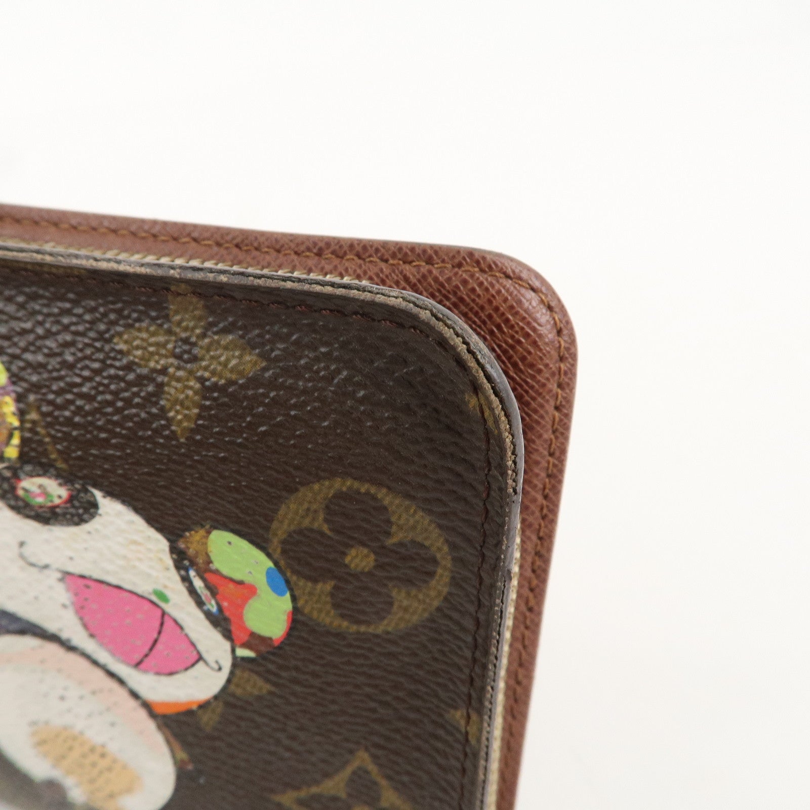 Louis Vuitton Murakami Panda Print Porte Monnaie Zip Wallet M61729