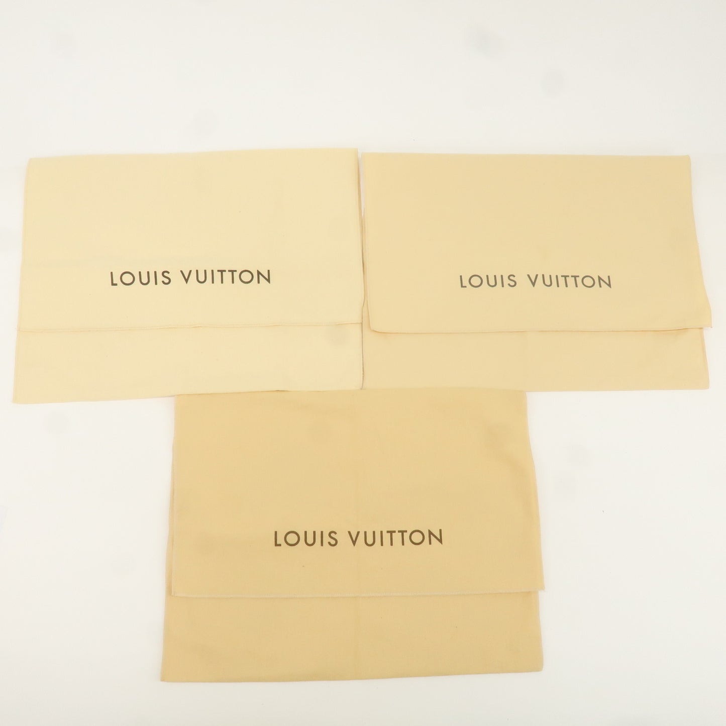 Louis Vuitton Set of 10 Dust Bag Storage Bag Flap Beige