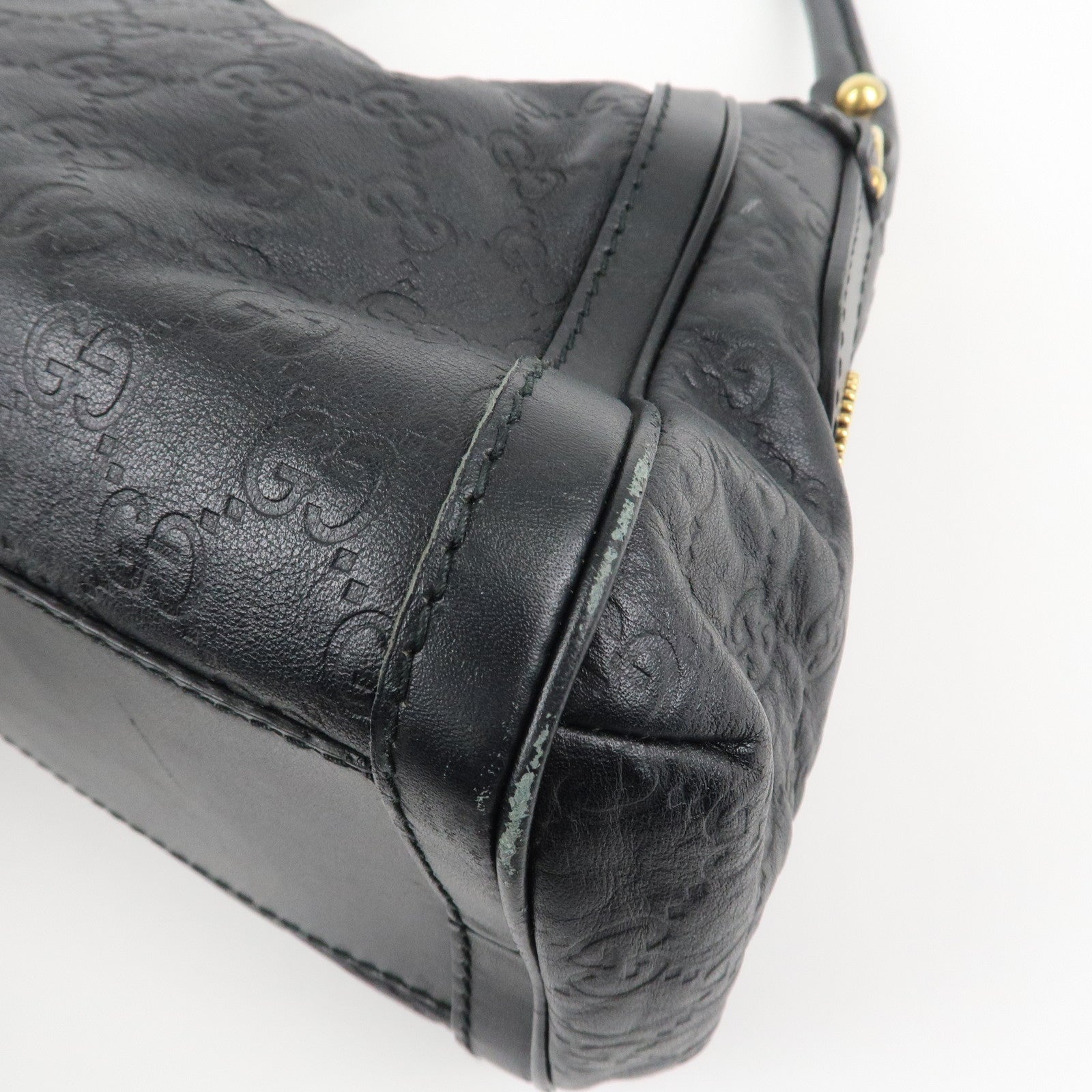 GUCCI Guccissima Scarlet Guccissima Leather Shoulder Bag 282298 Used