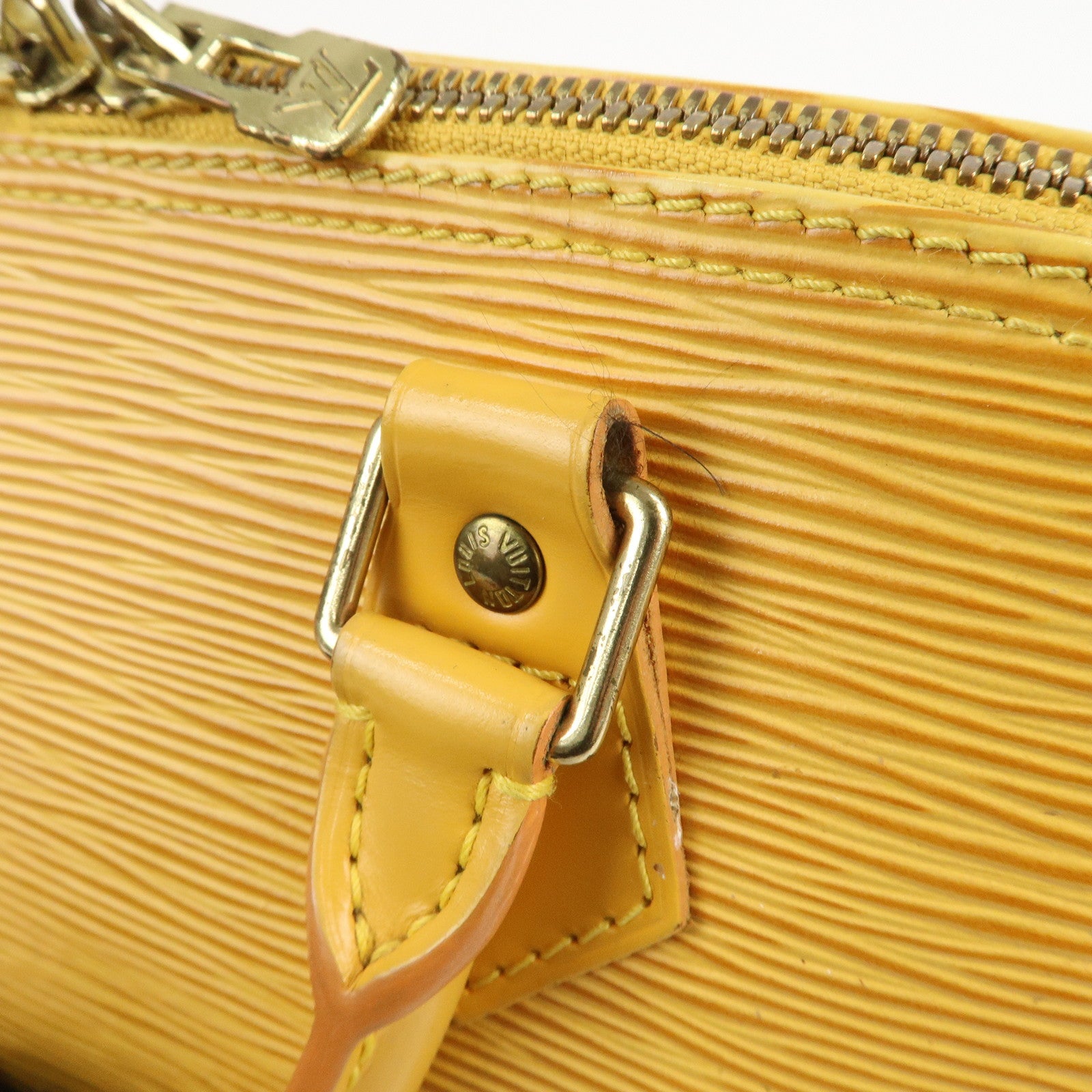 Louis Vuitton Epi Alma PM Hand Bag Tassili Yellow M52149