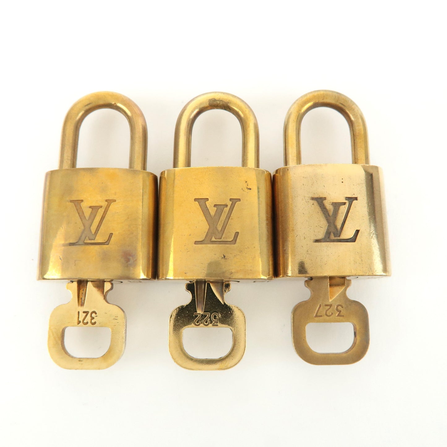 Louis Vuitton Set of 10 Lock & Key Cadena Key Lock Gold