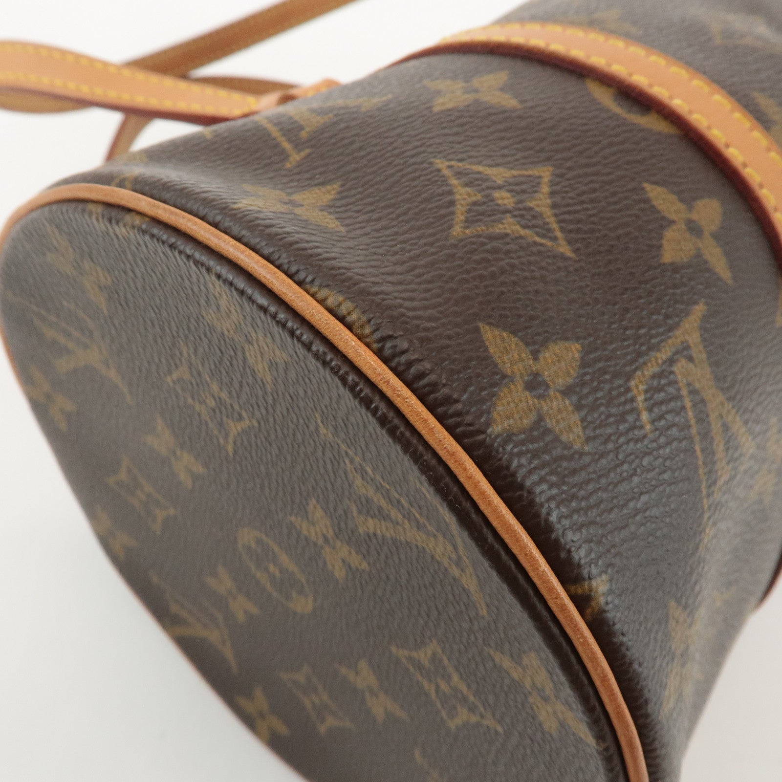 Louis Vuitton Monogram Papillon 30 Hand Bag New Style Brown M51385 Used