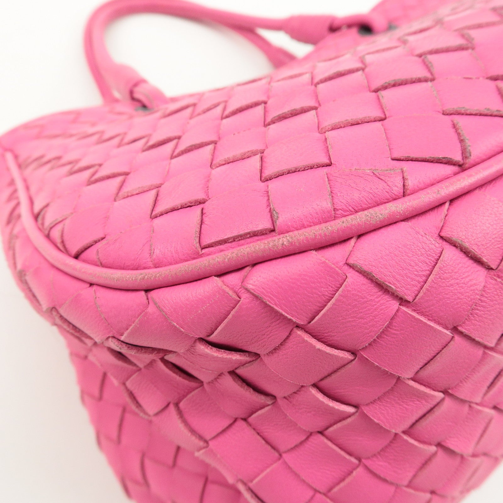 BOTTEGA VENETA Intrecciato Leather Handbag Pink