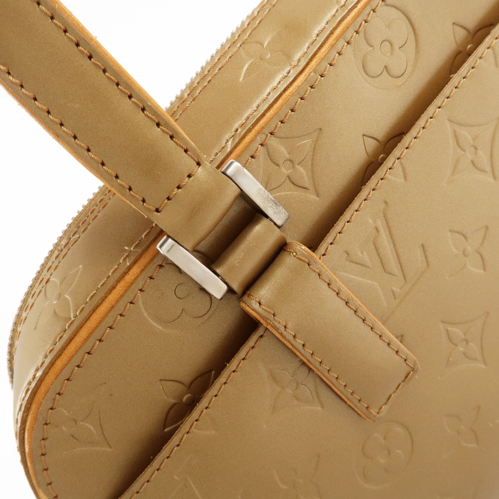 Louis Vuitton Monogram Matte Shelton Hand Bag Ambre M55177