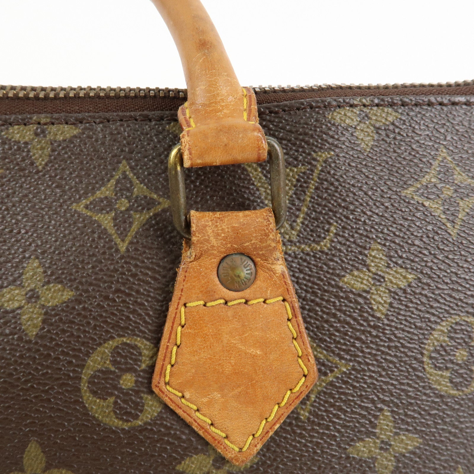 Louis Vuitton Monogram Sac Triangle Hand Bag Brown M51360 Used