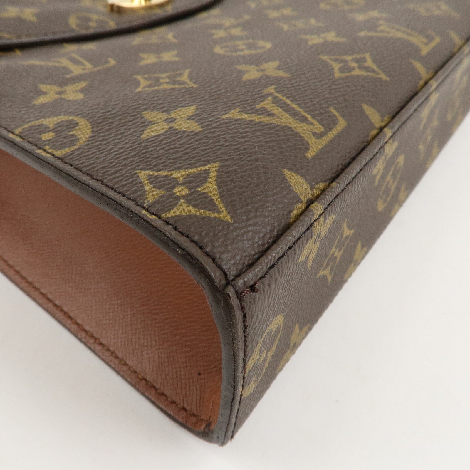 Louis Vuitton Monogram Malesherbes Hand Bag Brown M51379