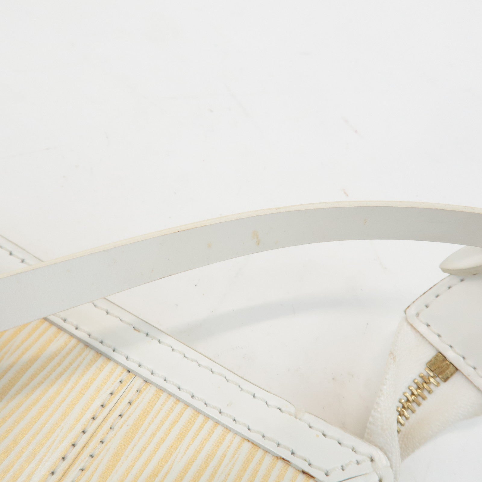 Louis Vuitton Epi Stretch Delmonico Hand Bag White Gold M54603 Used