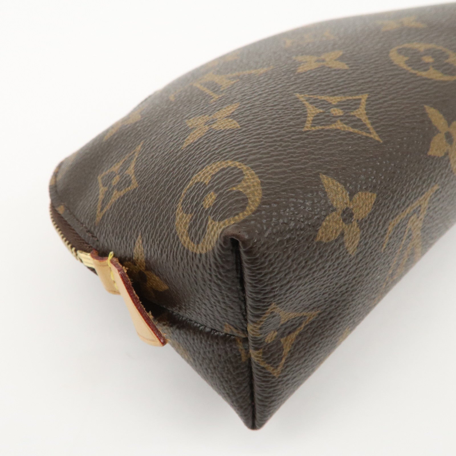 Louis Vuitton Monogram Pochette Cosmetic Pouch Brown M47515 Used