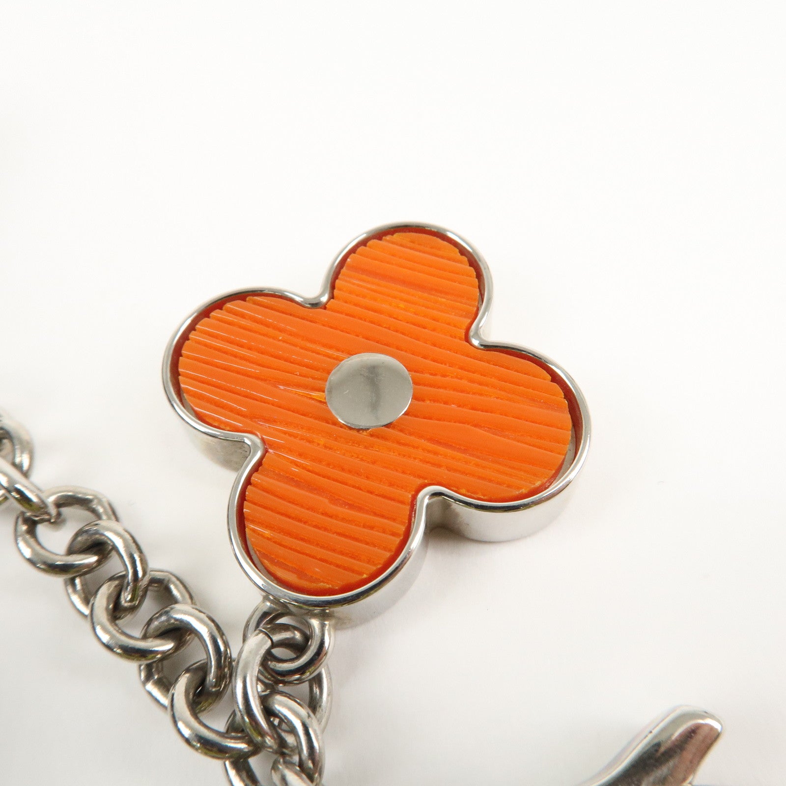 Louis Vuitton Bijoux Sac Fleur de Monogram Orange Silver M66468 Used