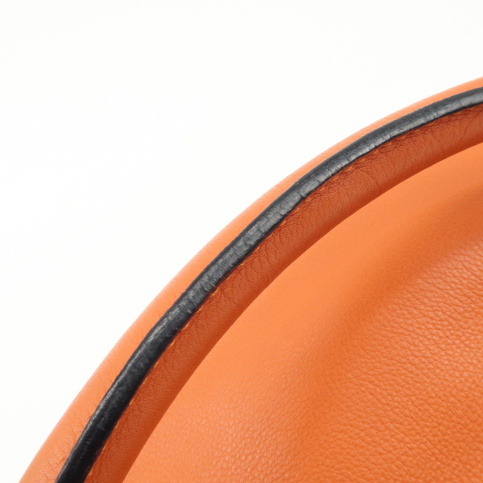 LOEWE Leather Puzzle Bag Small Hand Bag Orange Used