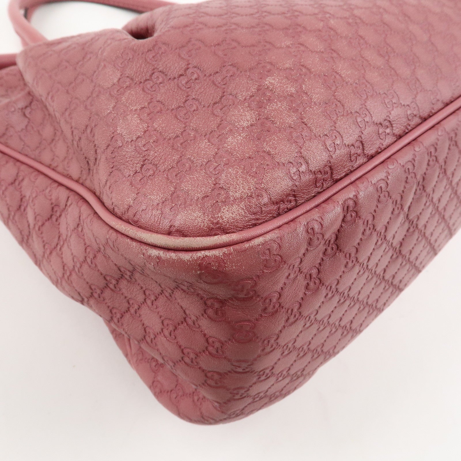 GUCCI Sukey Micro Guccissima Leather Tote Bag Pink 296835