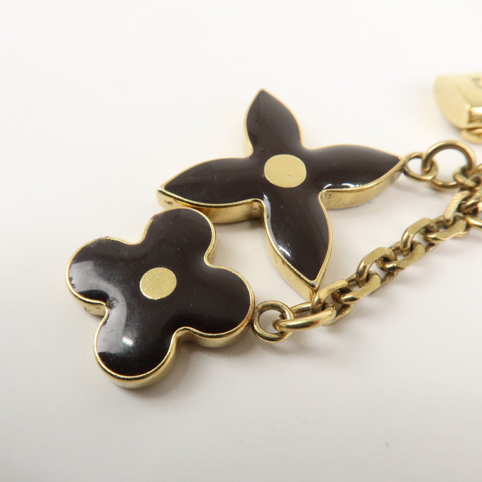 Louis Vuitton Porte Cles Pampille Bag Charm Gold Black M91929 Used