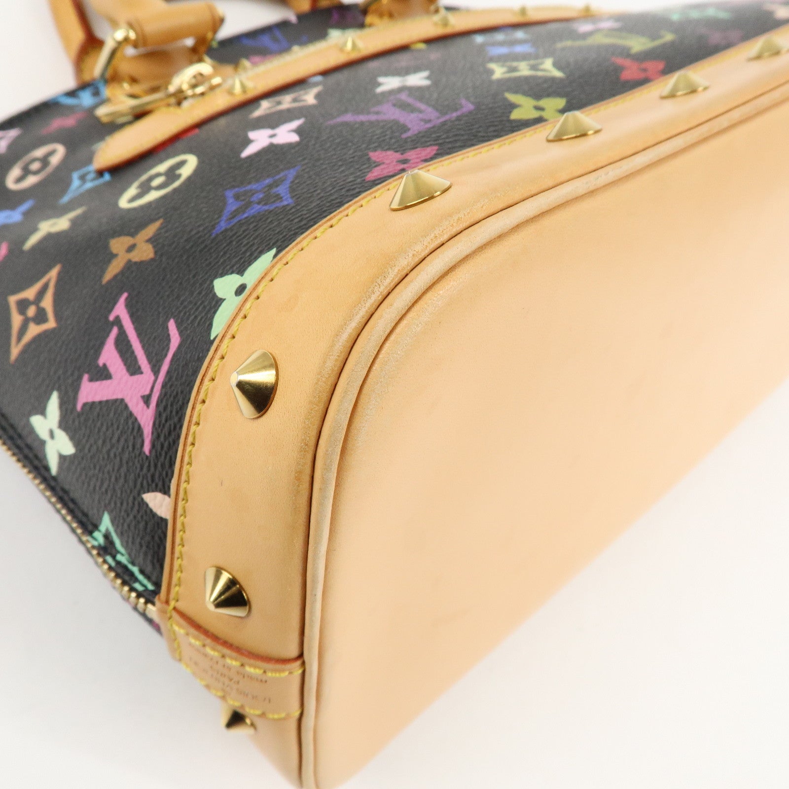 Louis Vuitton Monogram Multi Color Alma Hand Bag Noir M92646