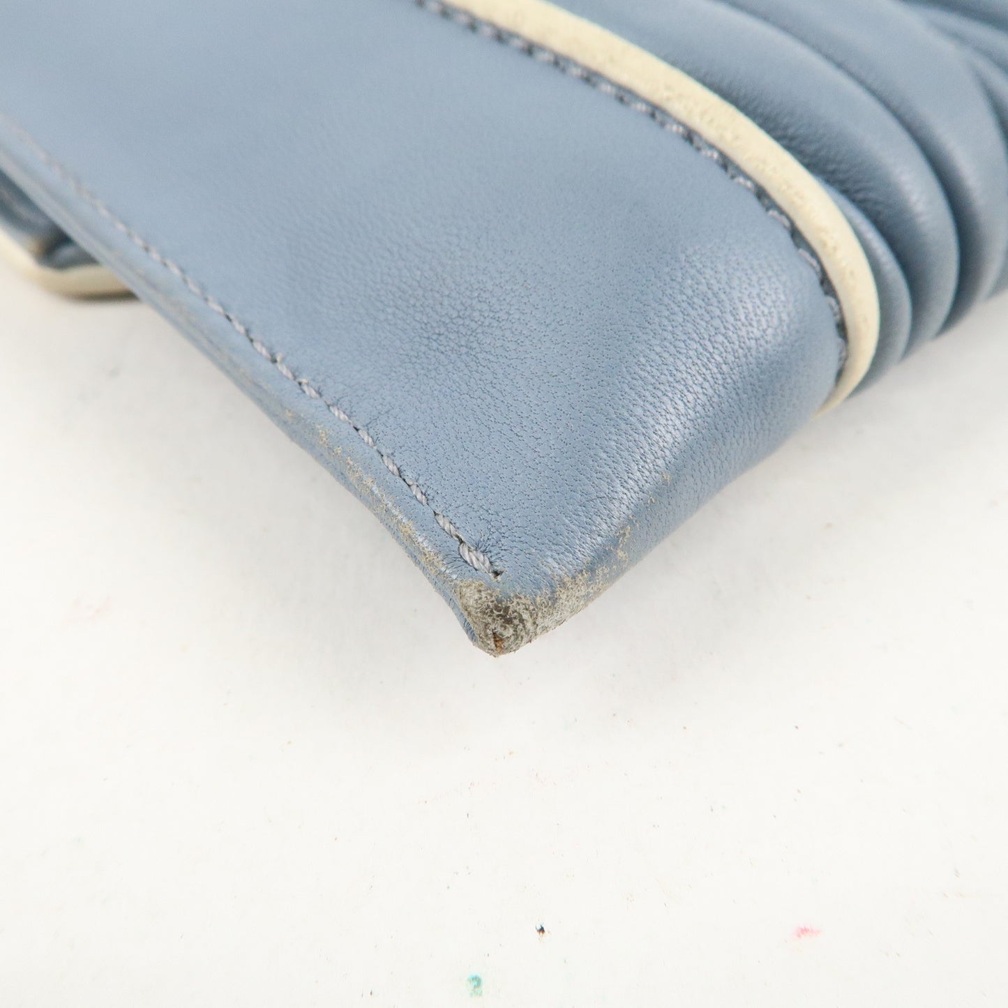 MIU MIU Matelasse Leather Sequin Chain Shoulder Bag 5NF001