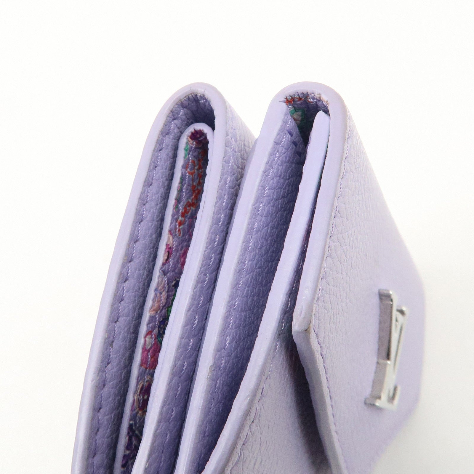 Louis Vuitton Portefeuille Lock Mini Wallet Purple M81887 Used
